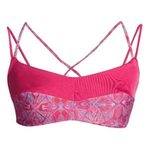 Silvia Tcherassi Harriet Bikini Top Magenta Kaleidoscope with bag included